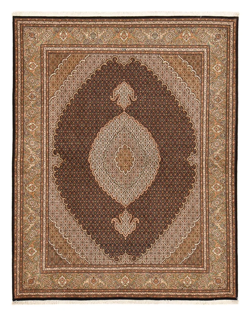 Täbriz - 50 Raj Teppich 202x250cm - Perserteppich - dunkelbraun