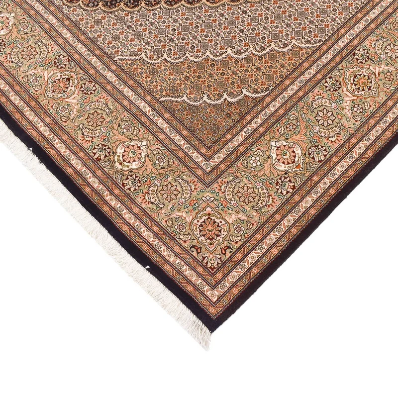 Täbriz - 50 Raj Teppich 202x250cm - Perserteppich - dunkelbraun
