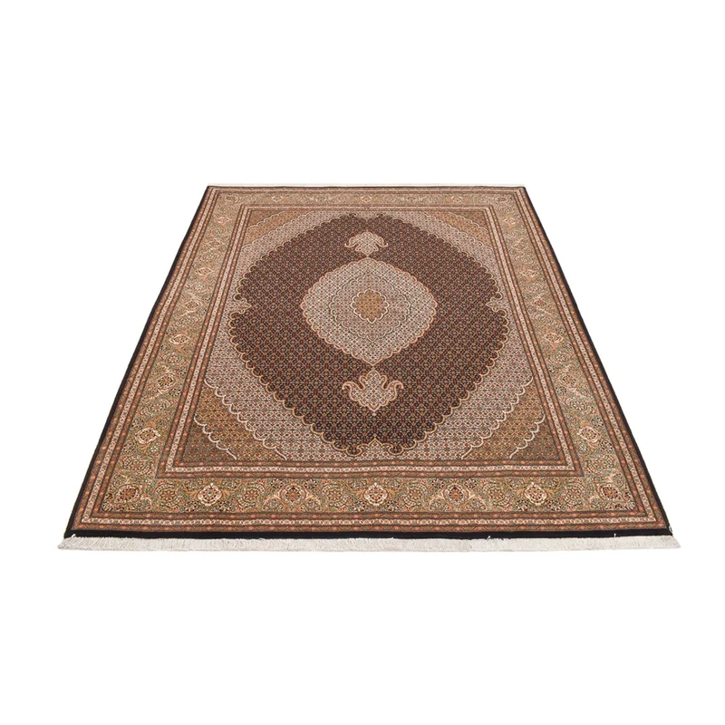 Täbriz - 50 Raj Teppich 202x250cm - Perserteppich - dunkelbraun