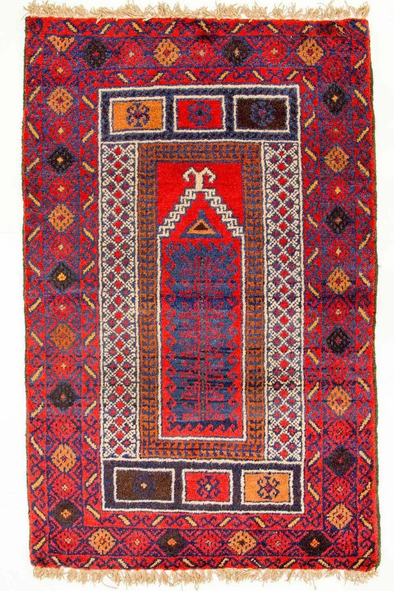 Belutsch Teppich 79x125cm - Orientteppich - rot
