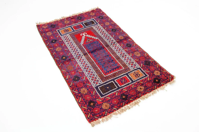 Belutsch Teppich 79x125cm - Orientteppich - rot