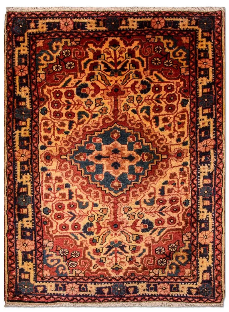 Malayer Teppich 68x95cm - Perserteppich - mehrfarbig