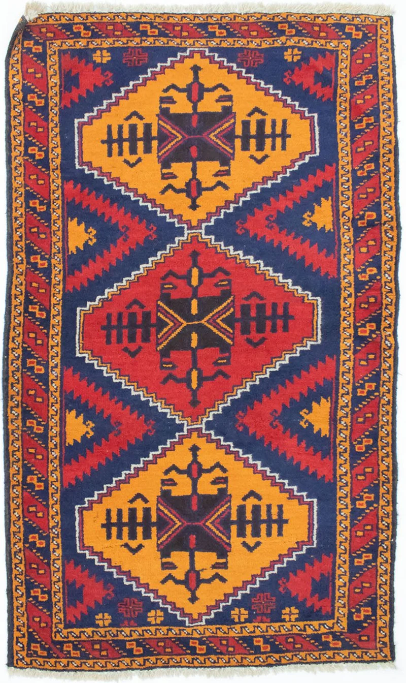 Belutsch Teppich 85x138cm - Orientteppich - blau