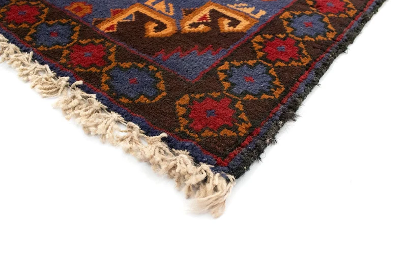 Belutsch Teppich 74x130cm - Orientteppich - blau