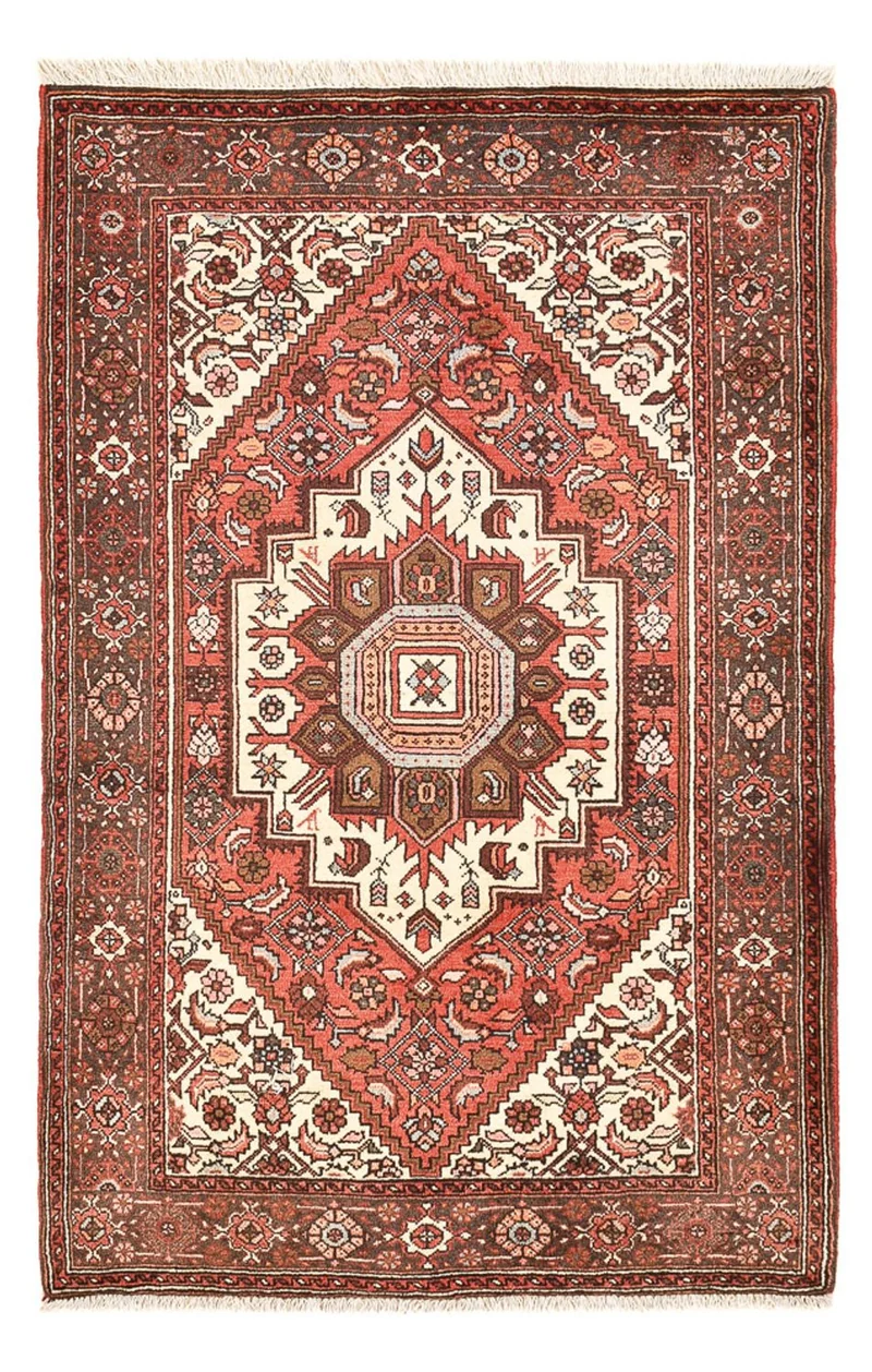 Bidjar - Zanjan Teppich 86x138cm - Perserteppich - hellrot
