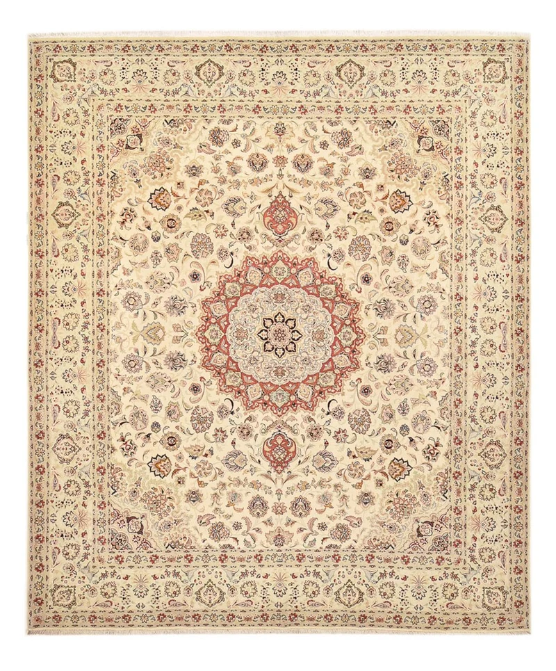 Täbriz - 50 Raj Teppich 298x349cm - Perserteppich - beige