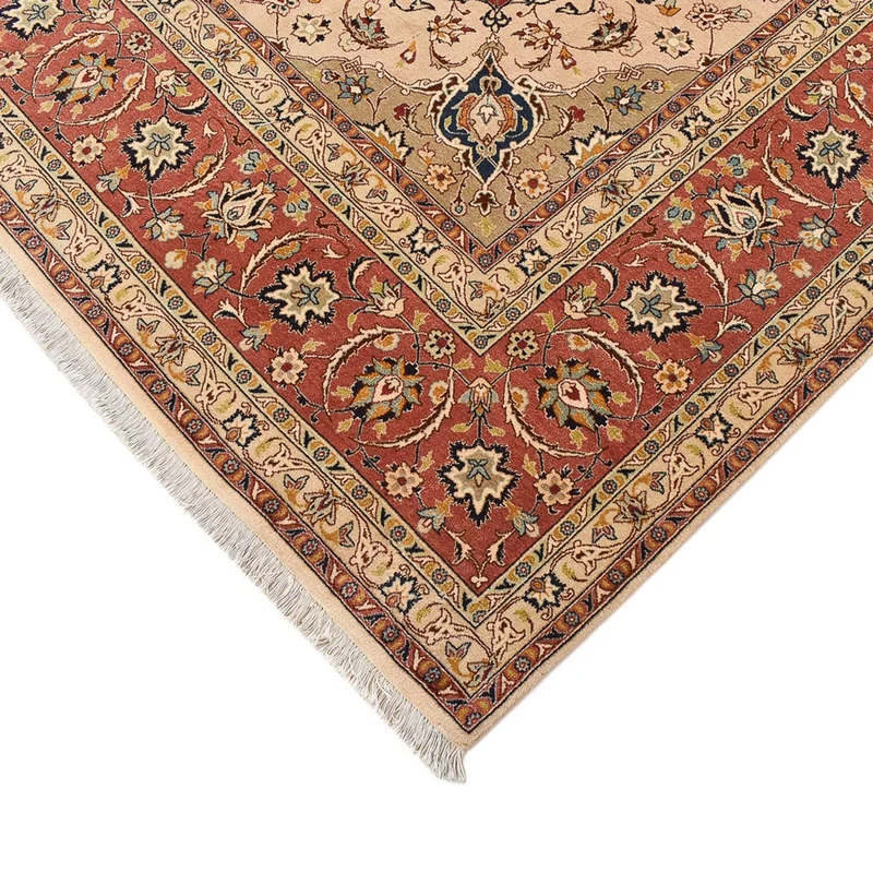 Täbriz - 50 Raj Teppich 250x358cm - Perserteppich - hellbeige