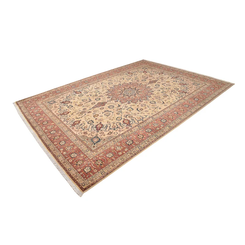 Täbriz - 50 Raj Teppich 250x358cm - Perserteppich - hellbeige