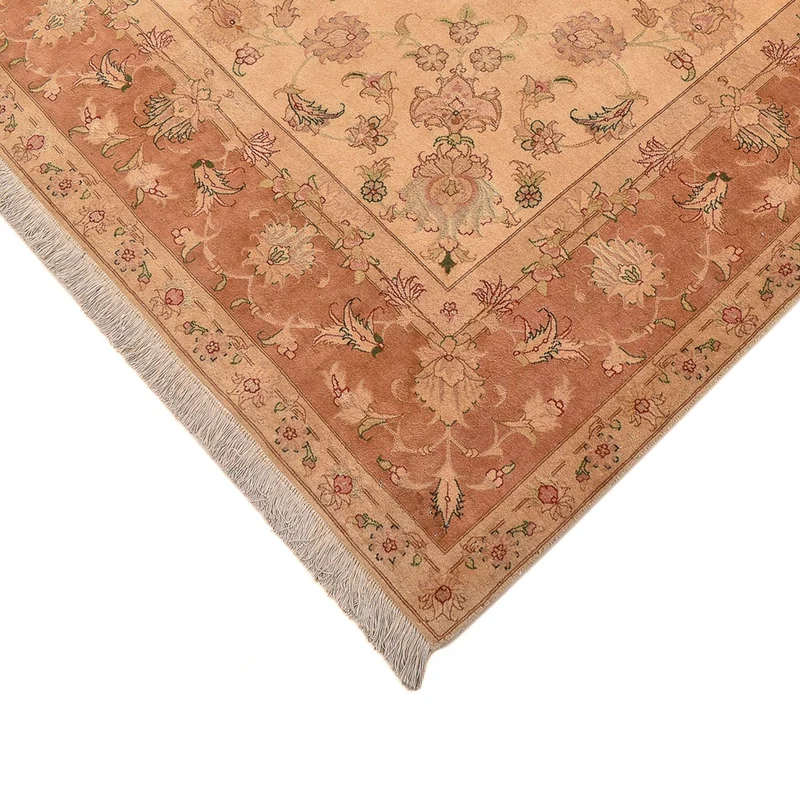 Täbriz - 50 Raj Teppich 202x207cm - Perserteppich - hellbeige