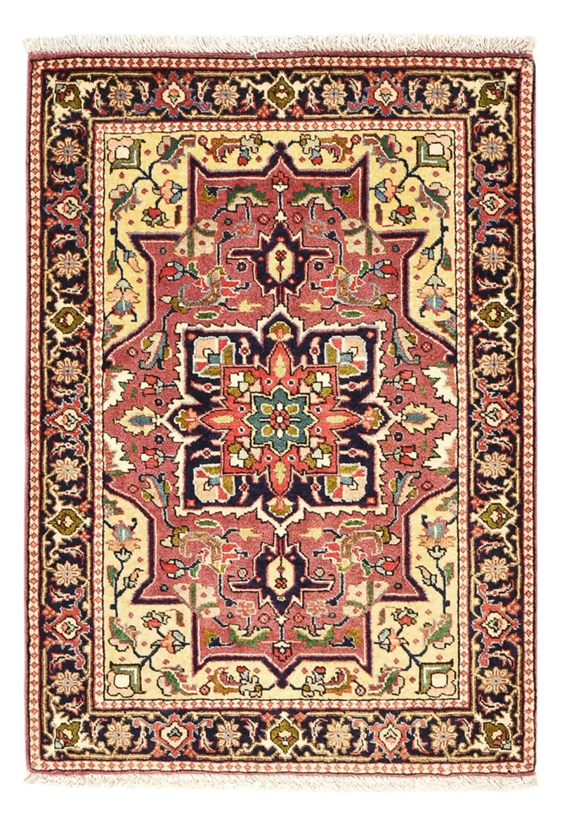 Täbriz - 50 Raj Teppich 60x82cm - Perserteppich - hellrot