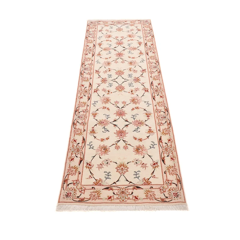 Täbriz - 50 Raj Teppich 77x262cm - Perserteppich - beige