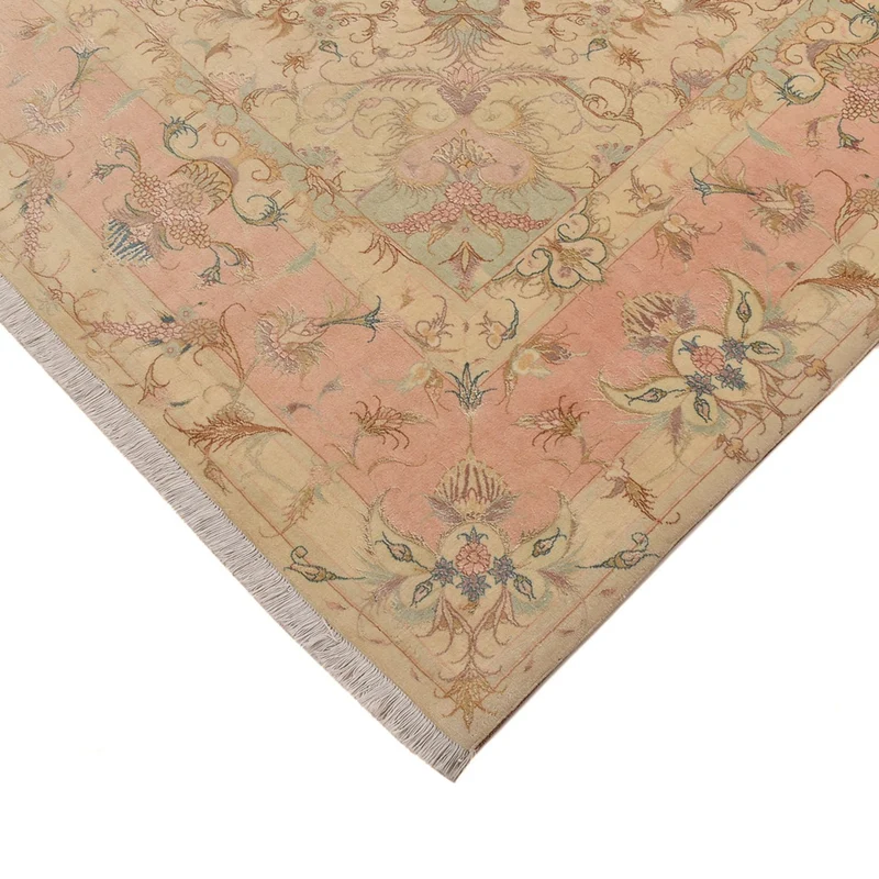 Täbriz - 50 Raj Teppich 242x248cm - Perserteppich - hellbeige