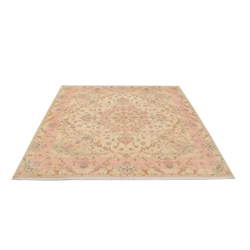 Täbriz - 50 Raj Teppich 242x248cm - Perserteppich - hellbeige