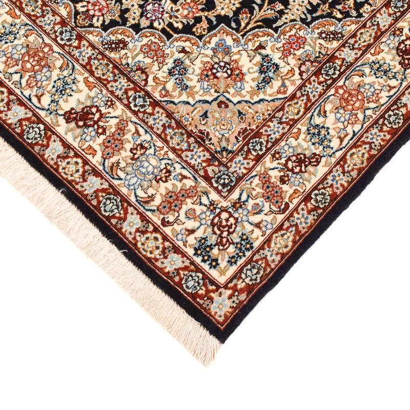 Isfahan Teppich 101x148cm - Perserteppich - dunkelblau