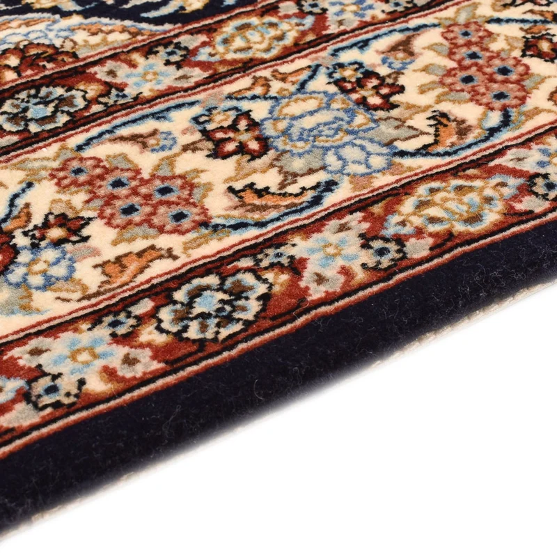 Isfahan Teppich 101x148cm - Perserteppich - dunkelblau