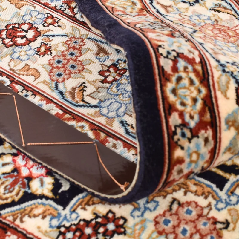 Isfahan Teppich 101x148cm - Perserteppich - dunkelblau
