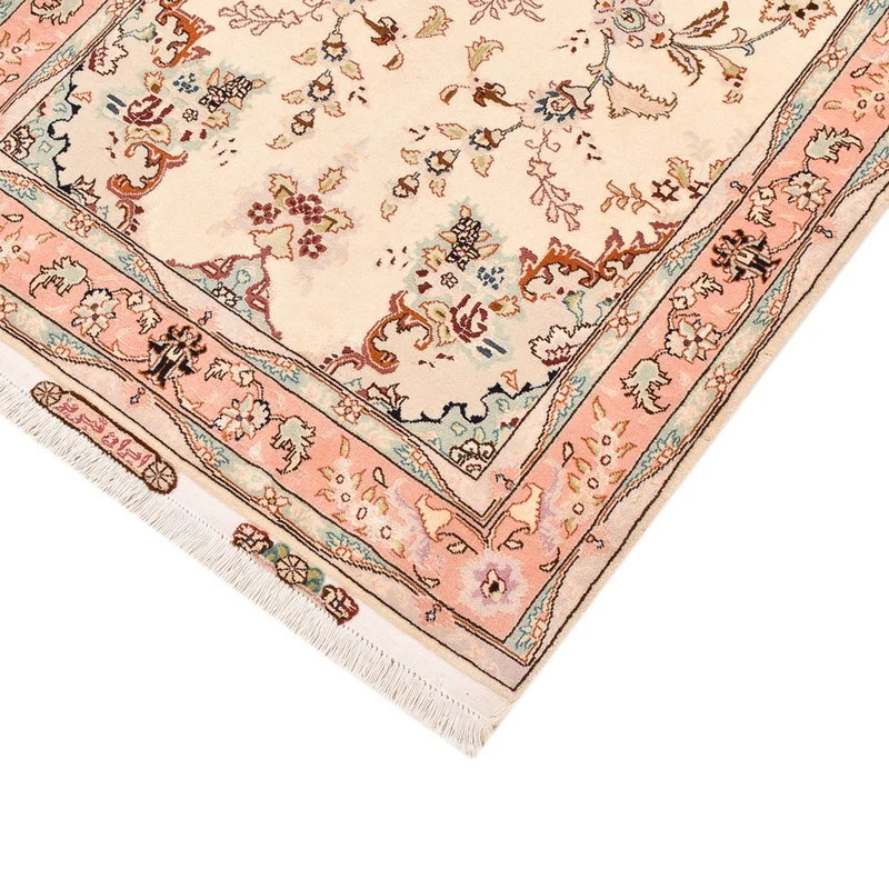 Täbriz - 50 Raj Teppich 81x210cm - Perserteppich - beige