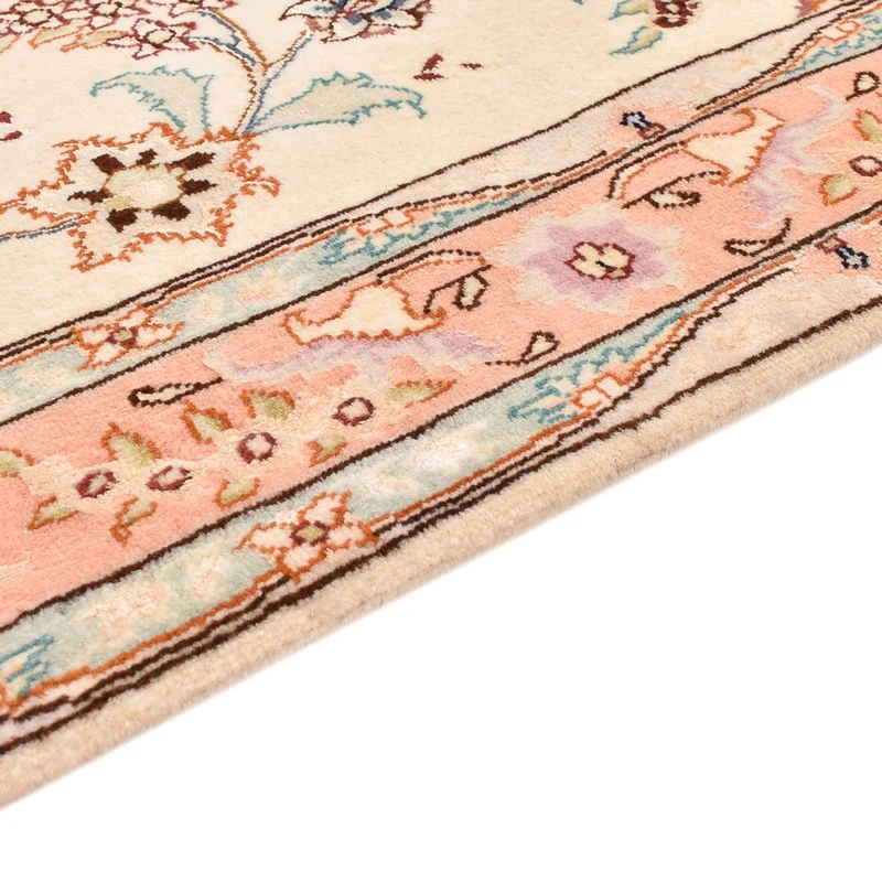 Täbriz - 50 Raj Teppich 81x210cm - Perserteppich - beige