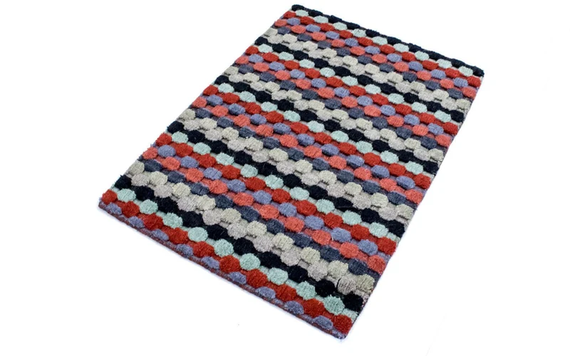 Wollteppich 60x90cm - mehrfarbig