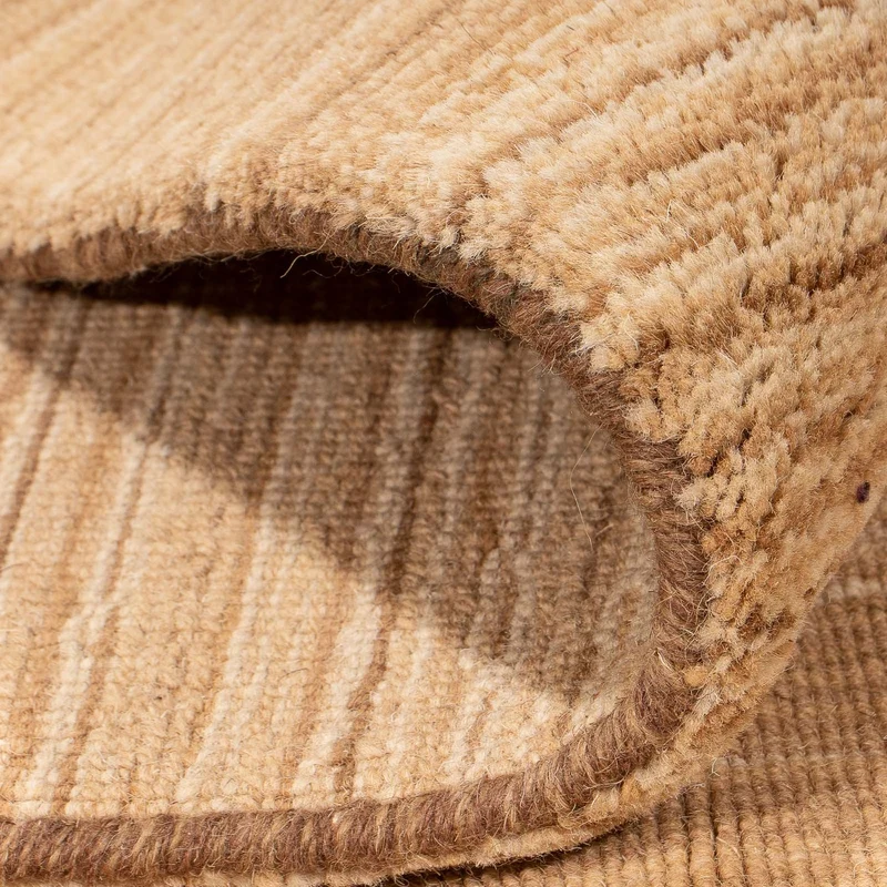Loribaft Loom Teppich 140x200cm - Wollteppich - hellbraun