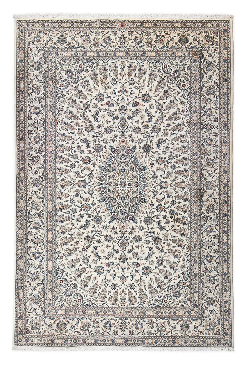 Keshan Teppich 216x323cm - Perserteppich - hellgrau
