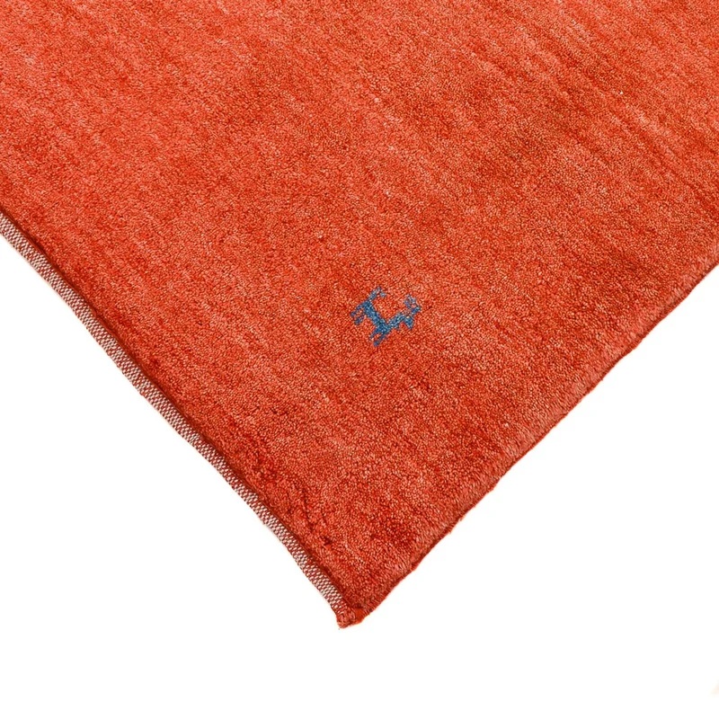 Gabbeh Persisch Teppich 125x174cm - Perserteppich Wollteppich - rot
