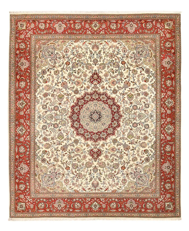 Täbriz - 50 Raj Teppich 248x302cm - Perserteppich - sand