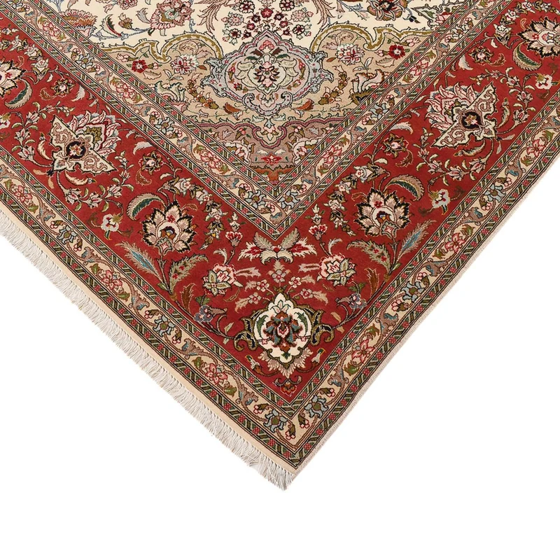 Täbriz - 50 Raj Teppich 248x302cm - Perserteppich - sand