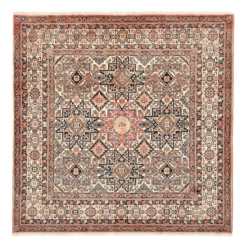 Kaschkuli Teppich 195x195cm - Perserteppich - dunkelbeige