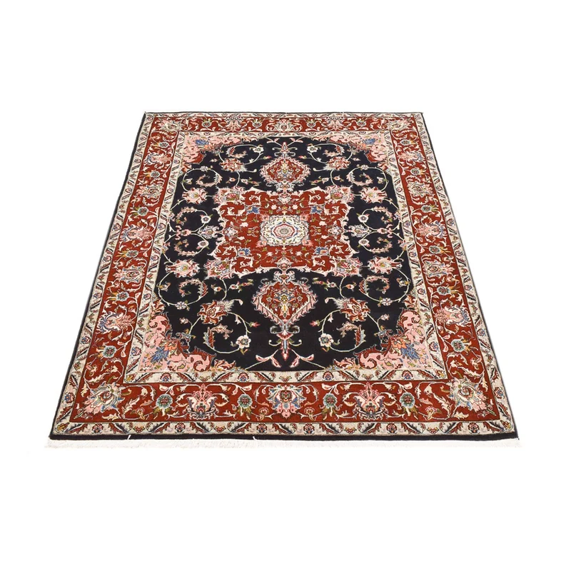 Ghom Teppich 140x180cm - Perserteppich - dunkelblau