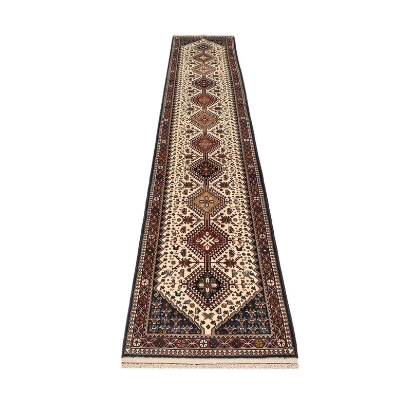 Yalameh Teppich 70x390cm - Perserteppich - hellbeige