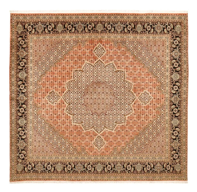 Täbriz - 40 Raj Teppich 245x253cm - Perserteppich - dunkelbeige
