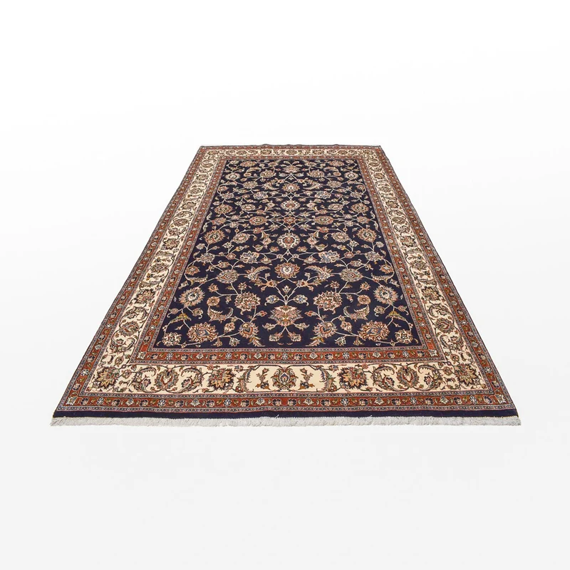 Maschad Teppich 195x310cm - Perserteppich - dunkelblau