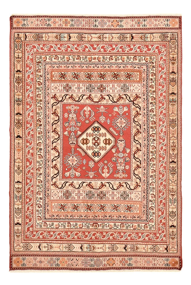 Kelim Fars Teppich 135x195cm - hellrot
