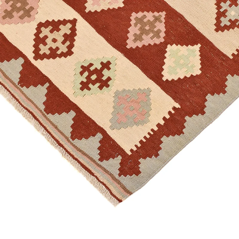 Kelim Fars Teppich 96x145cm - mehrfarbig
