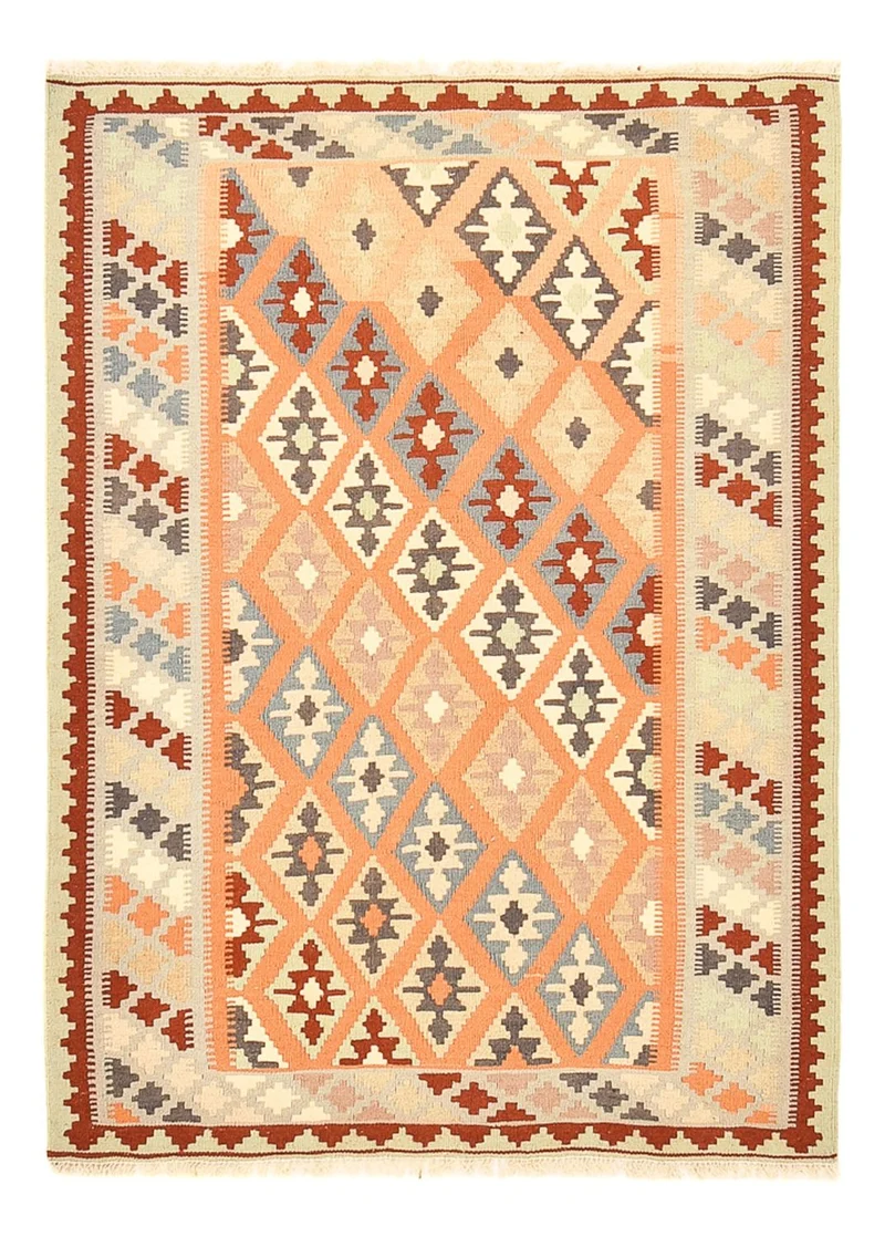 Kelim Fars Teppich 103x145cm - mehrfarbig