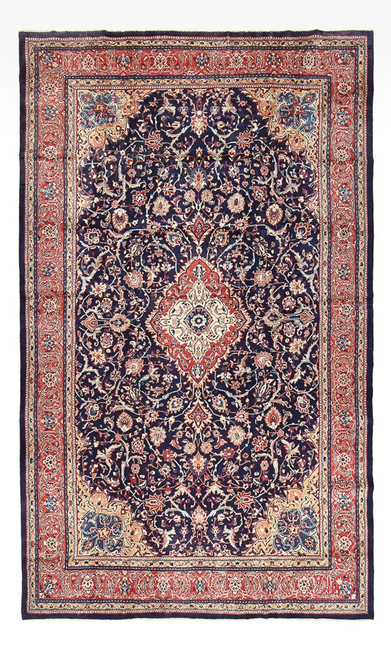 Mahal Teppich 300x522cm - Perserteppich - dunkelblau