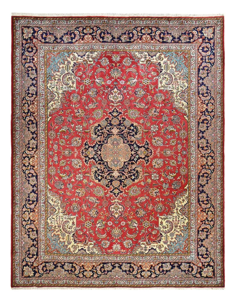 Täbriz - 40 Raj Teppich 307x400cm - Perserteppich - rot