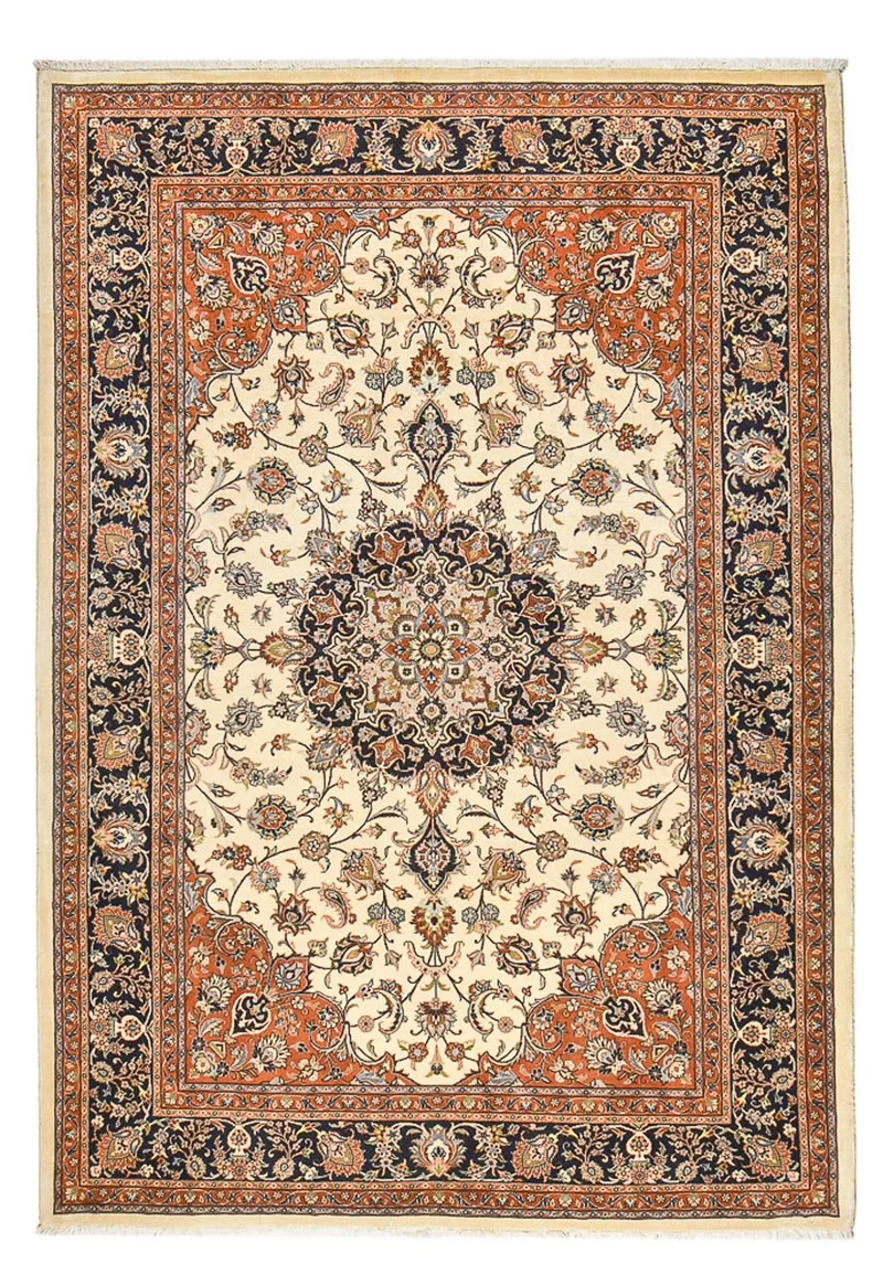 Maschad Teppich 196x284cm - Perserteppich - beige