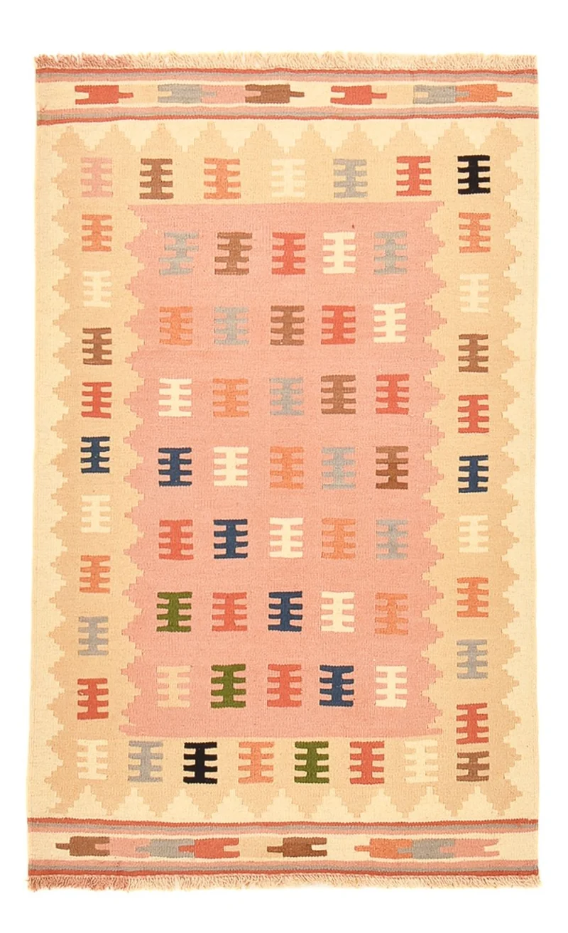 Kelim Fars Teppich 94x150cm - mehrfarbig