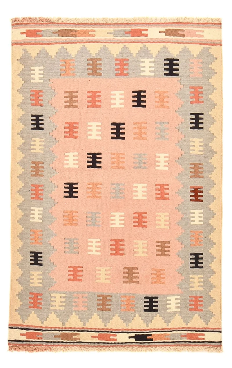 Kelim Fars Teppich 100x154cm - mehrfarbig