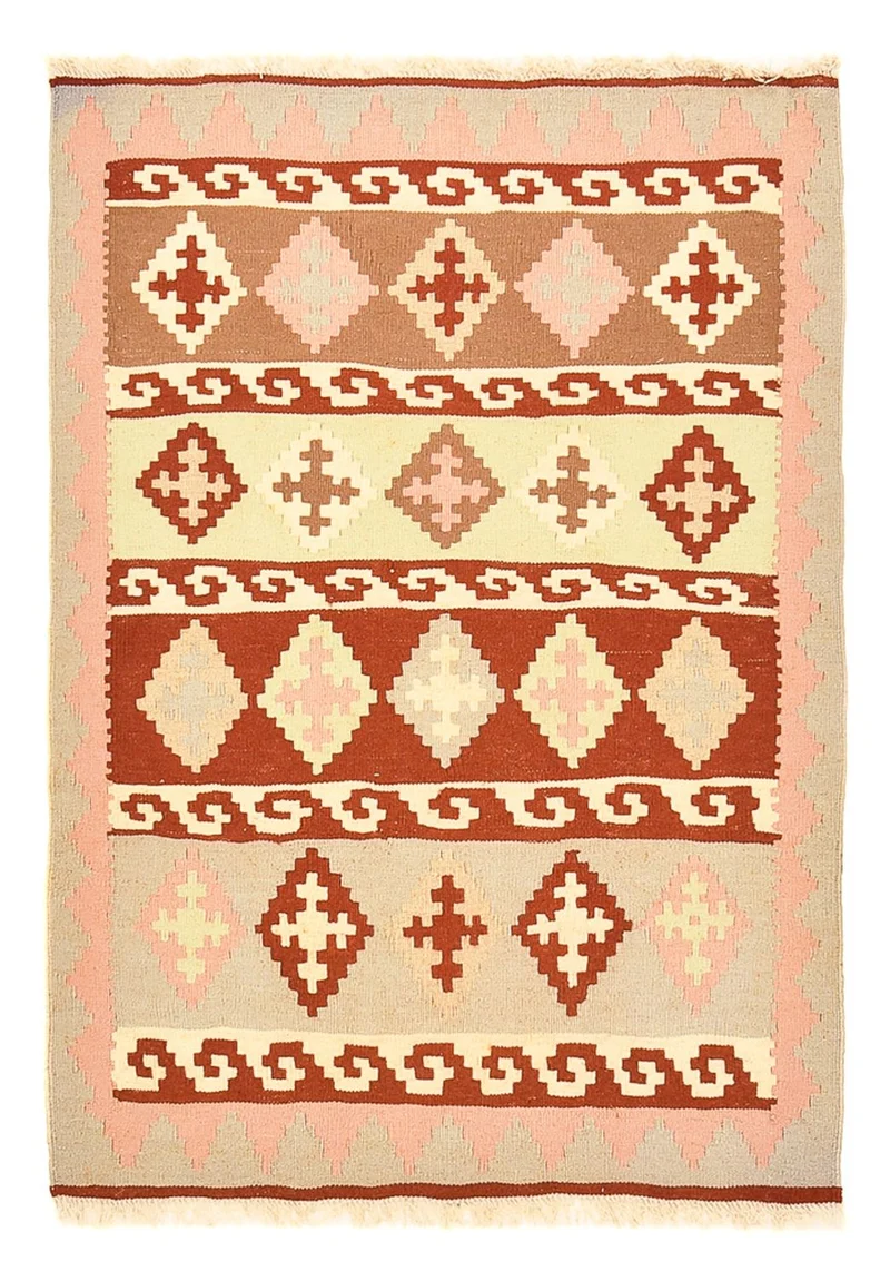 Kelim Fars Teppich 98x137cm - mehrfarbig