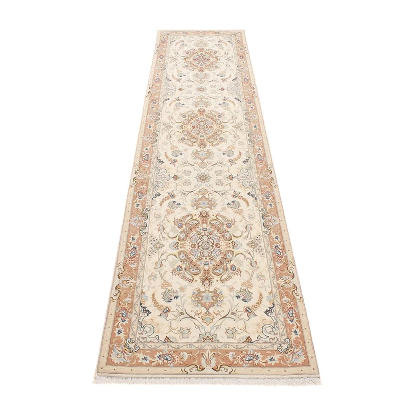 Täbriz - 50 Raj Teppich 87x372cm - Perserteppich - beige
