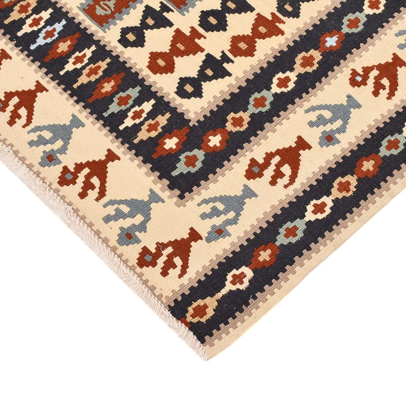 Kelim Fars Teppich 111x145cm - mehrfarbig