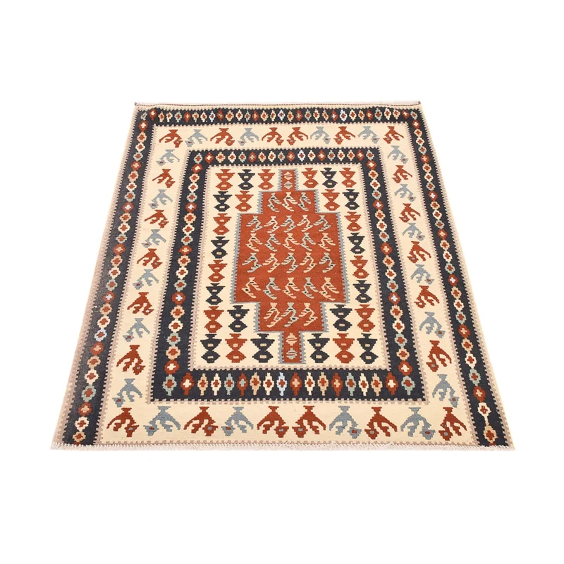 Kelim Fars Teppich 111x145cm - mehrfarbig