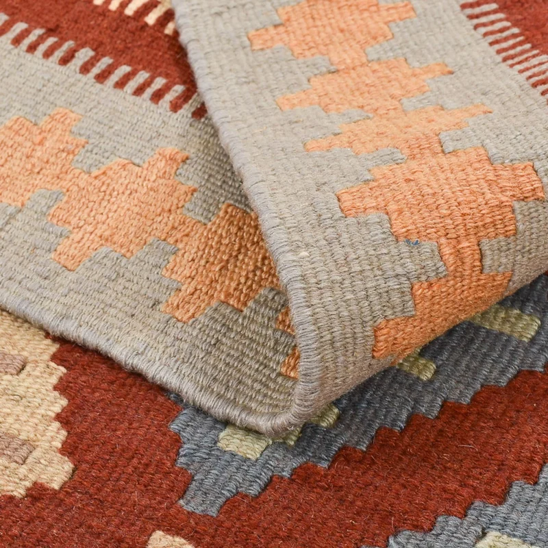 Kelim Fars Teppich 100x140cm - mehrfarbig
