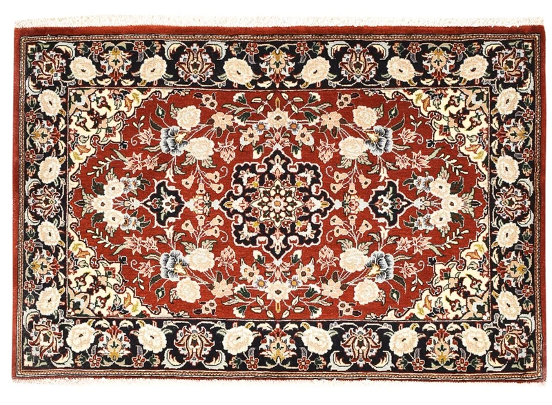 Ghom Teppich 68x104cm - Perserteppich - rot