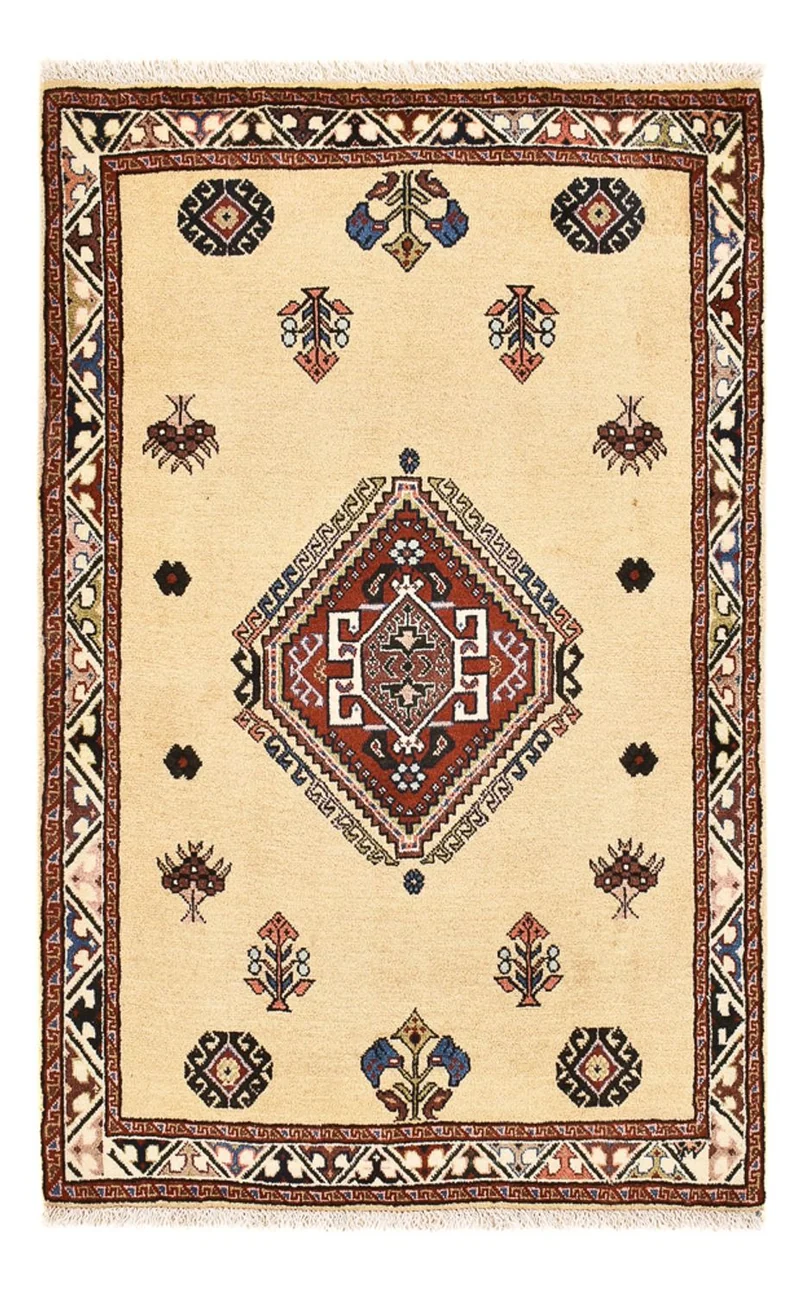 Kaschkuli Teppich 80x125cm - Perserteppich - hellbeige