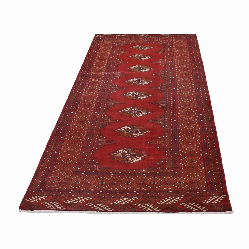 Turkaman Teppich 102x287cm - Orientteppich - rot