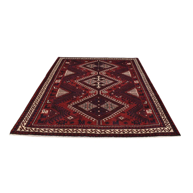 Hamadan Teppich 217x260cm - Perserteppich - bordeauxrot
